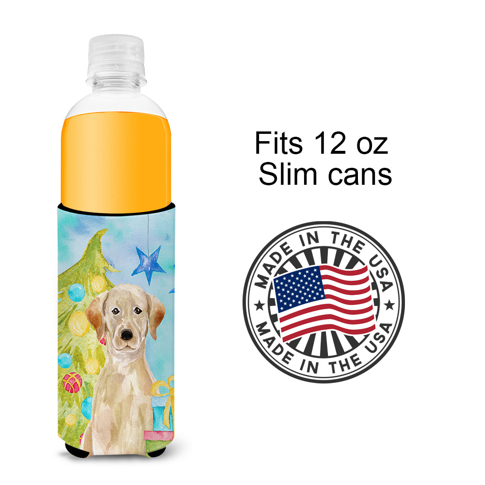 Yellow Labrador Christmas  Ultra Hugger for slim cans BB9401MUK