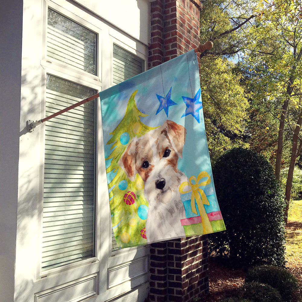 Wire Hair Jack Russell Christmas Flag Canvas House Size BB9403CHF  the-store.com.
