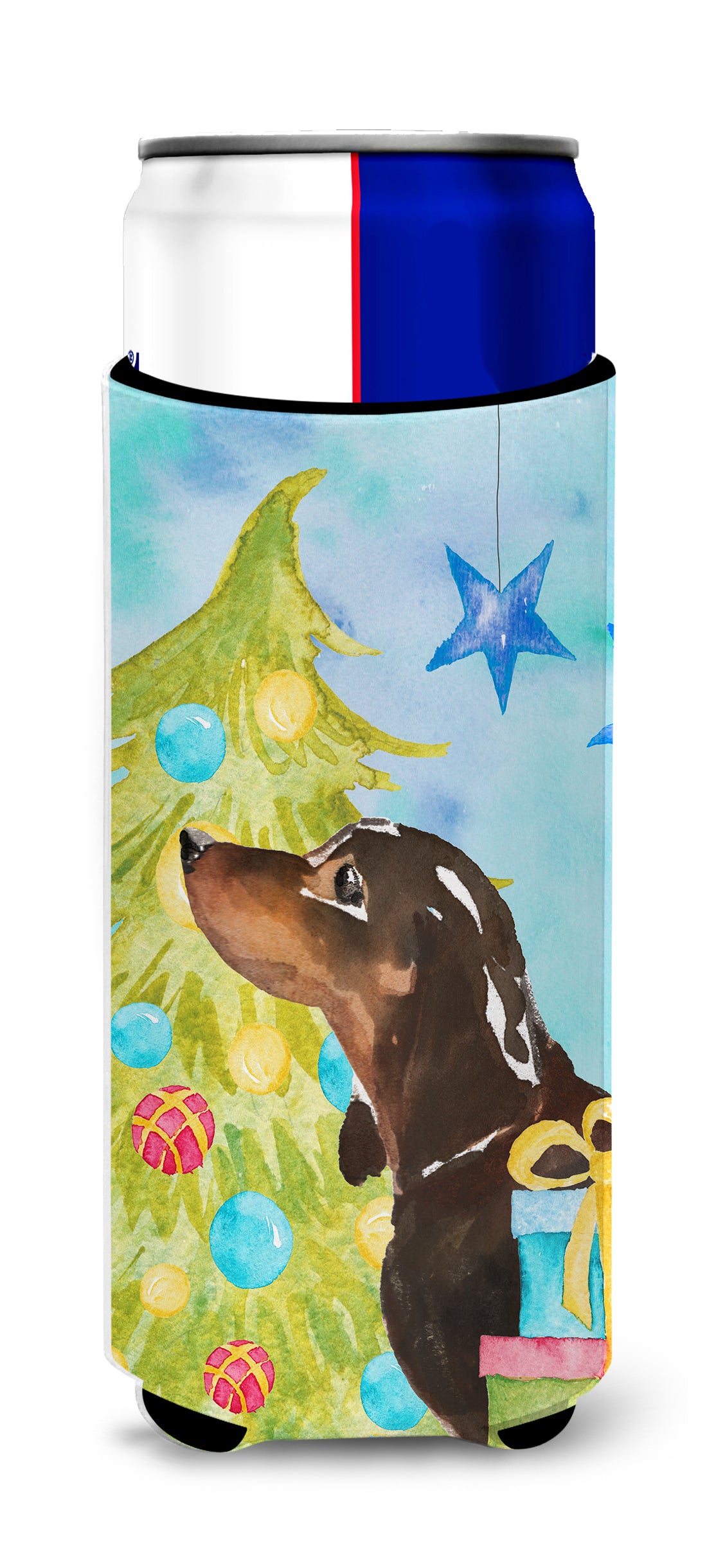Black and Tan Dachshund Christmas  Ultra Hugger for slim cans BB9405MUK  the-store.com.