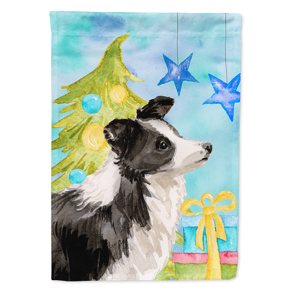 Border Collie Christmas Flag Canvas House Size BB9408CHF  the-store.com.