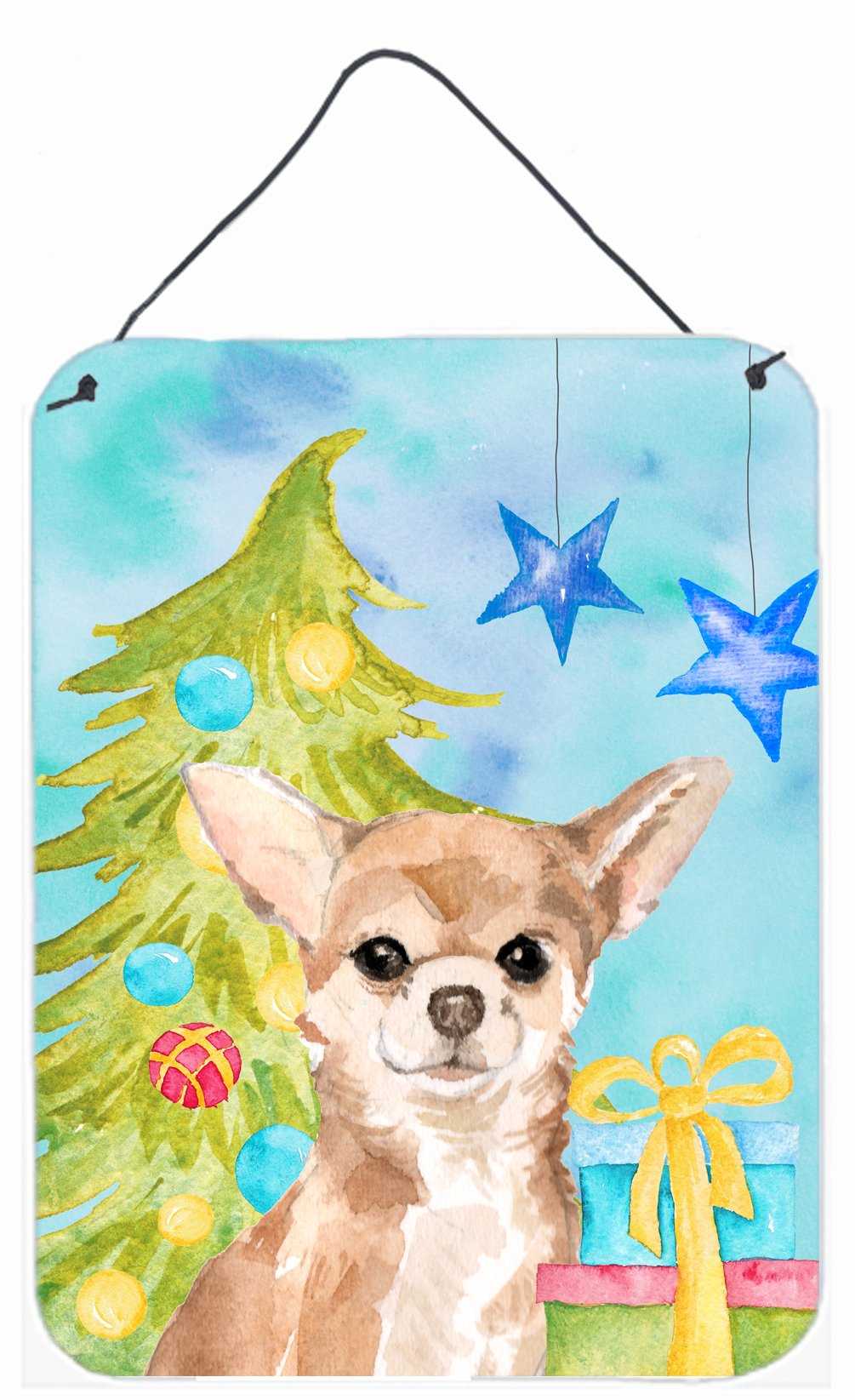 Chihuahua Christmas Wall or Door Hanging Prints BB9411DS1216 by Caroline's Treasures