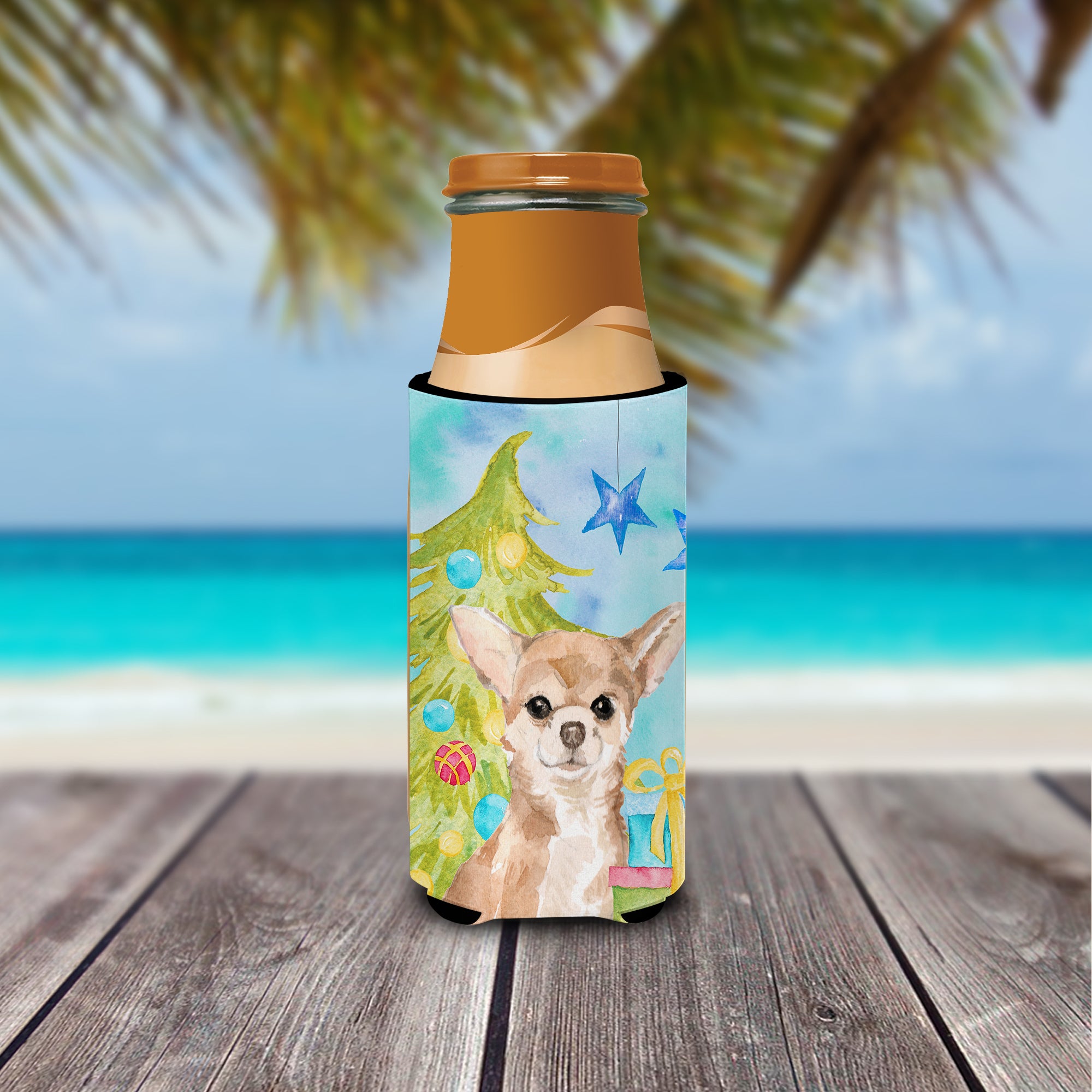 Chihuahua Christmas  Ultra Hugger for slim cans BB9411MUK  the-store.com.