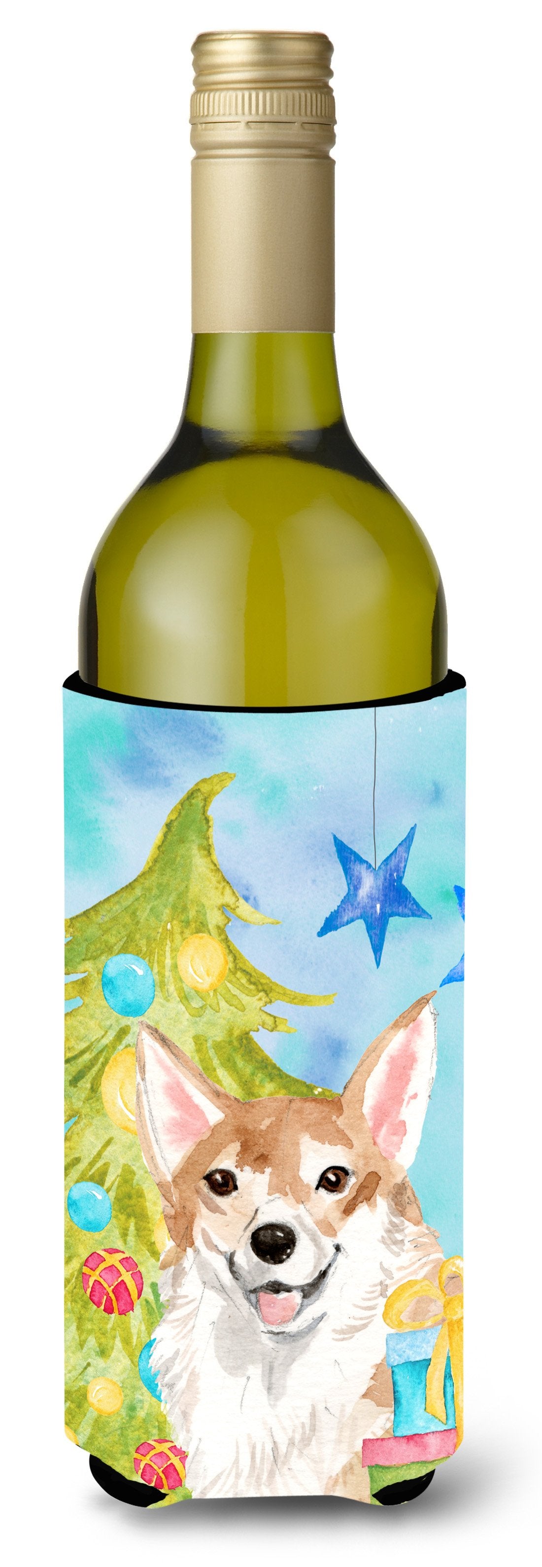Corgi Christmas Wine Bottle Beverge Insulator Hugger BB9414LITERK by Caroline&#39;s Treasures