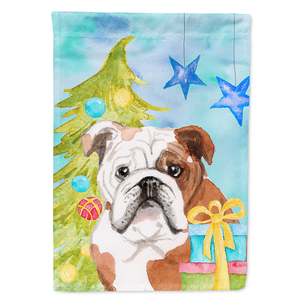 English Bulldog Christmas Flag Canvas House Size BB9416CHF