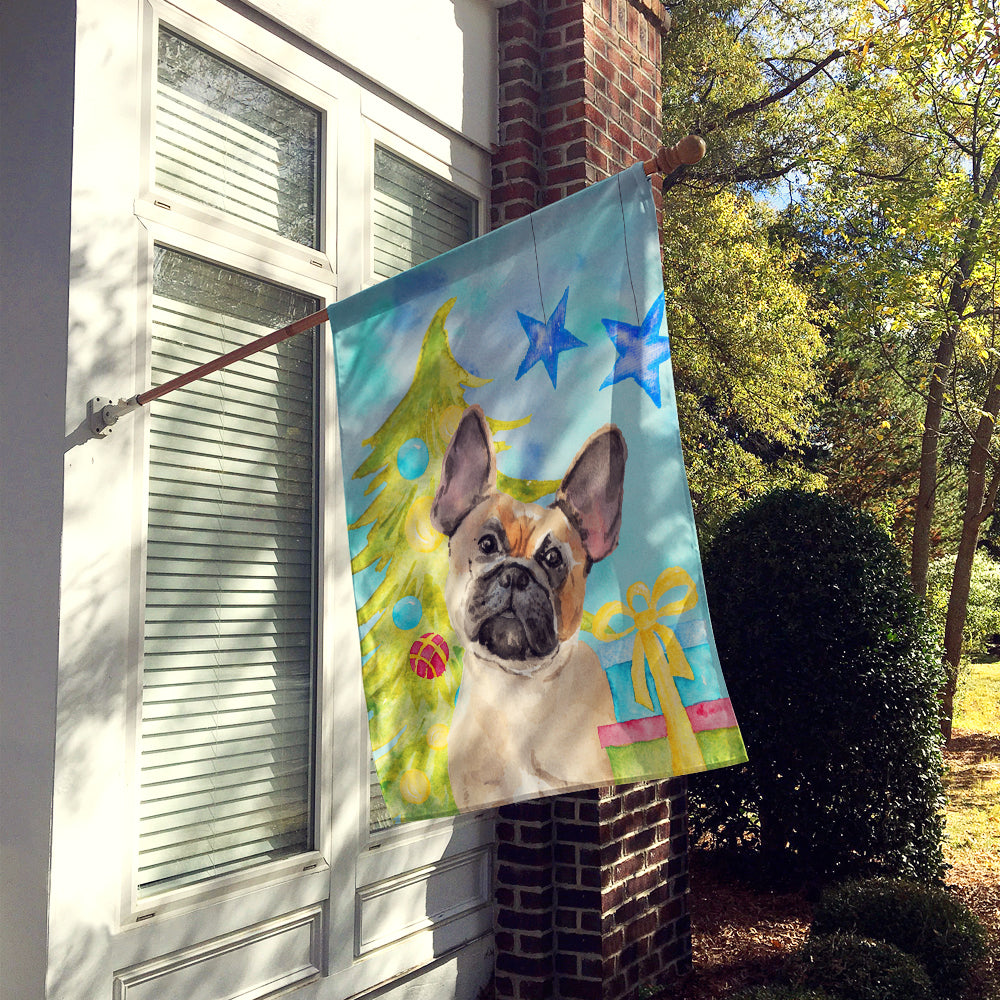 Fawn French Bulldog Christmas Flag Canvas House Size BB9417CHF  the-store.com.