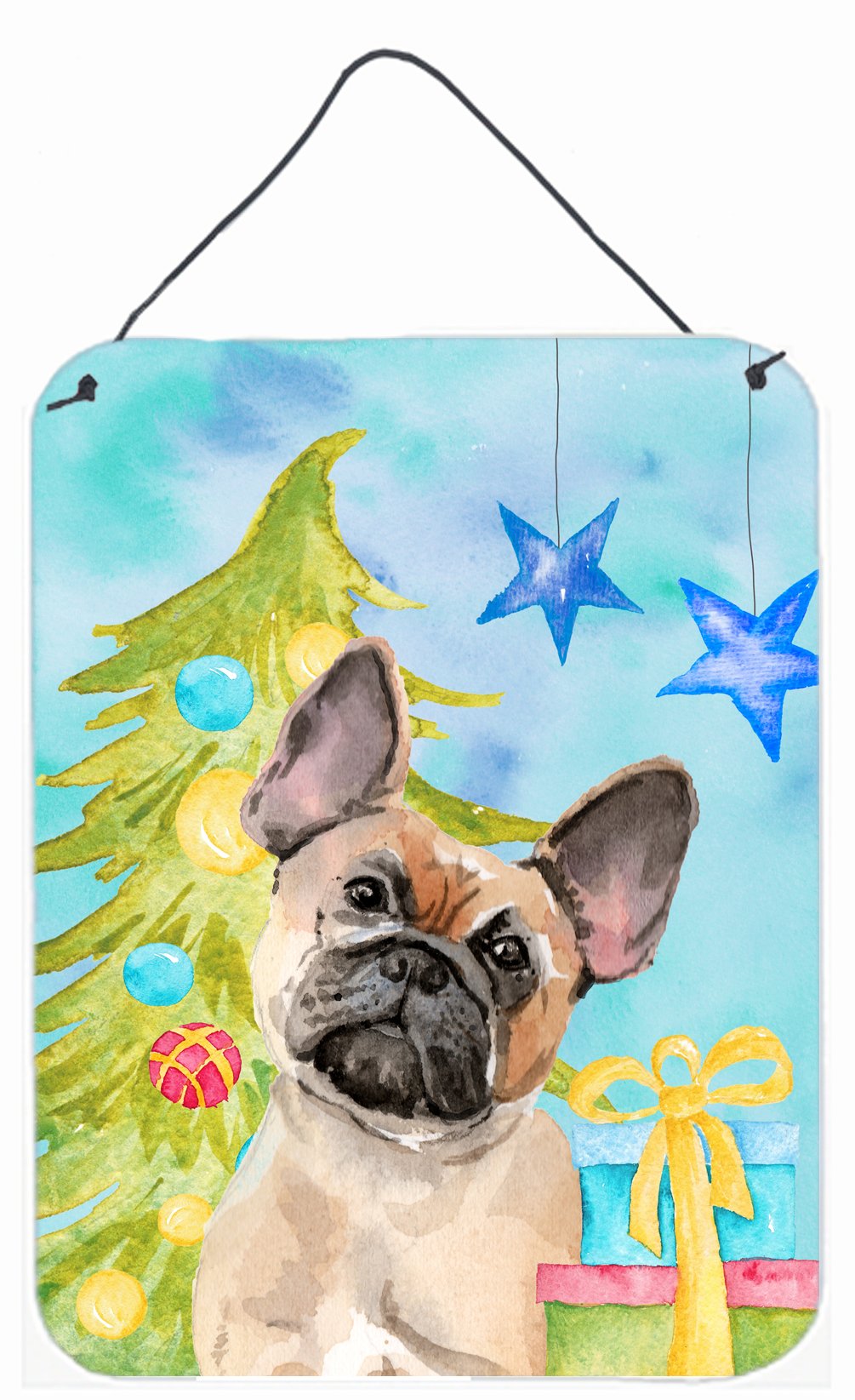Fawn French Bulldog Christmas Wall or Door Hanging Prints BB9417DS1216 by Caroline's Treasures