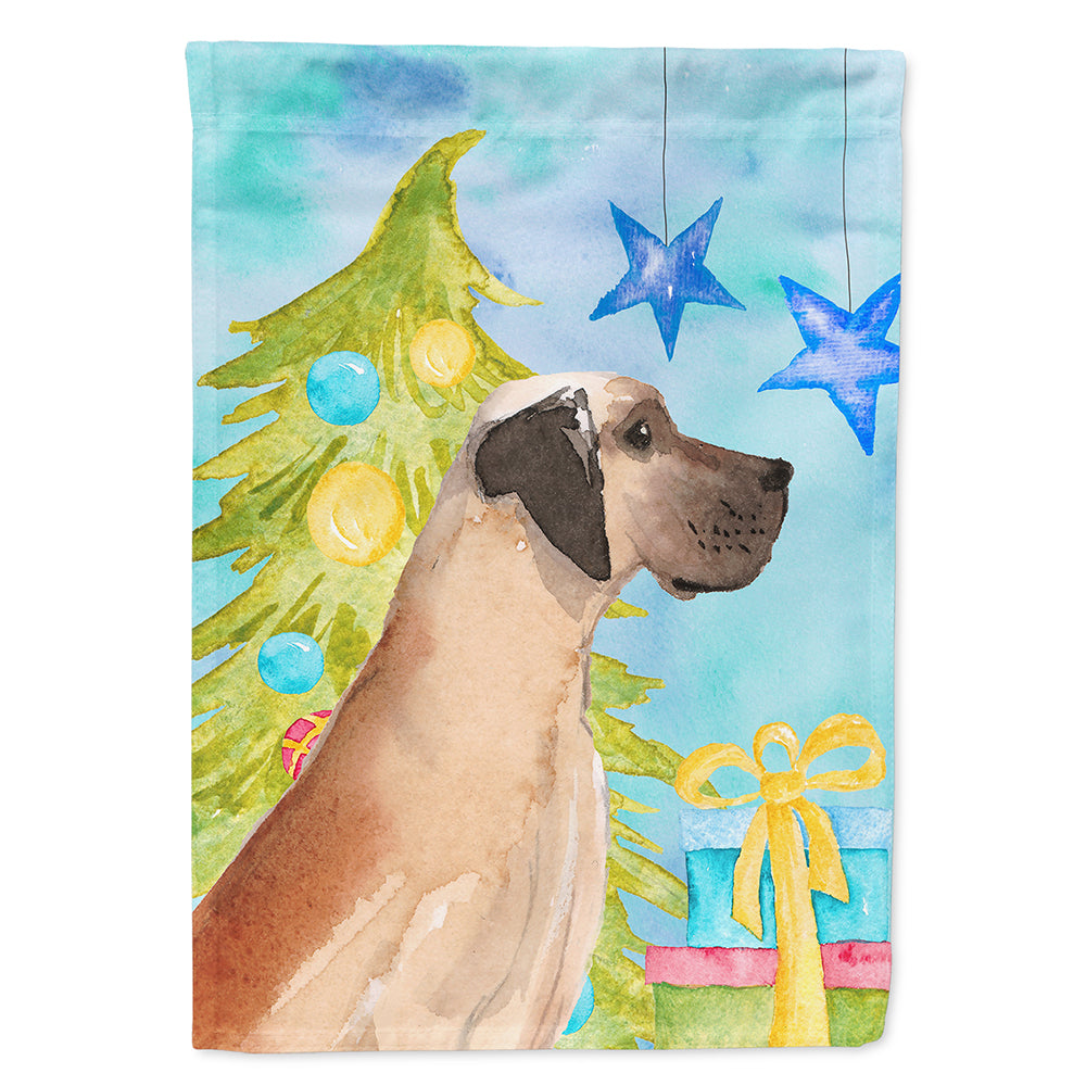 Fawn Natural Great Dane Christmas Flag Canvas House Size BB9419CHF