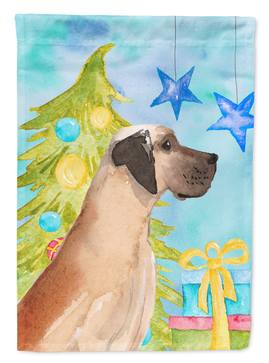 Fawn Natural Great Dane Christmas Flag Garden Size BB9419GF  the-store.com.