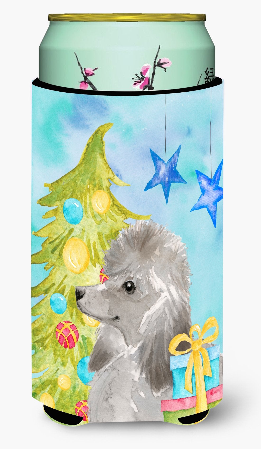Grey Standard Poodle Christmas Tall Boy Beverage Insulator Hugger BB9420TBC by Caroline&#39;s Treasures