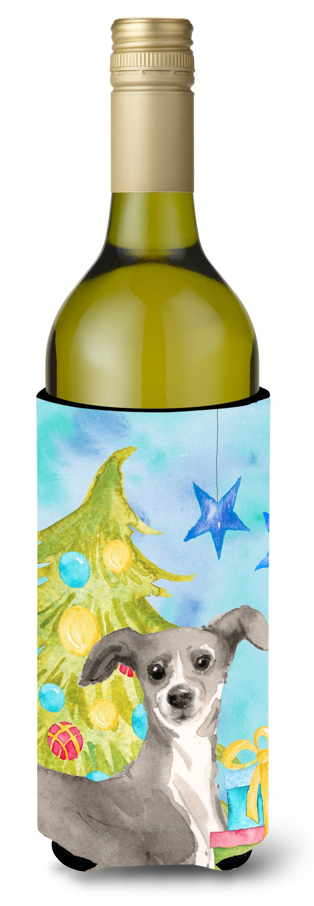 Italian Greyhound Christmas Wine Bottle Beverge Insulator Hugger BB9422LITERK by Caroline&#39;s Treasures