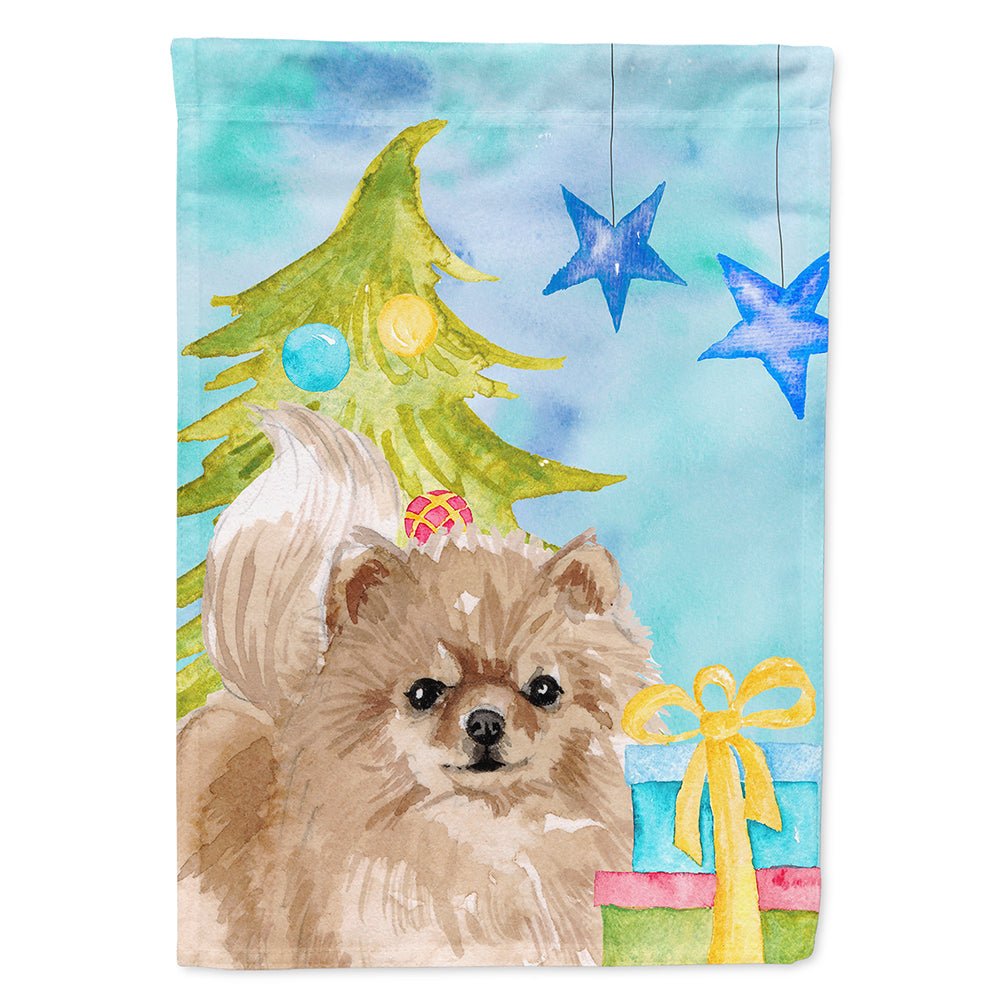 Pomeranian Christmas Flag Canvas House Size BB9425CHF