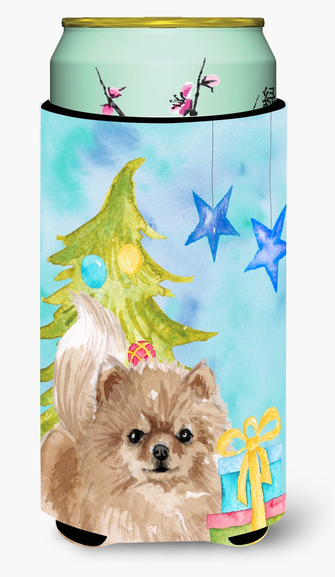 Pomeranian Christmas Tall Boy Beverage Insulator Hugger BB9425TBC by Caroline&#39;s Treasures