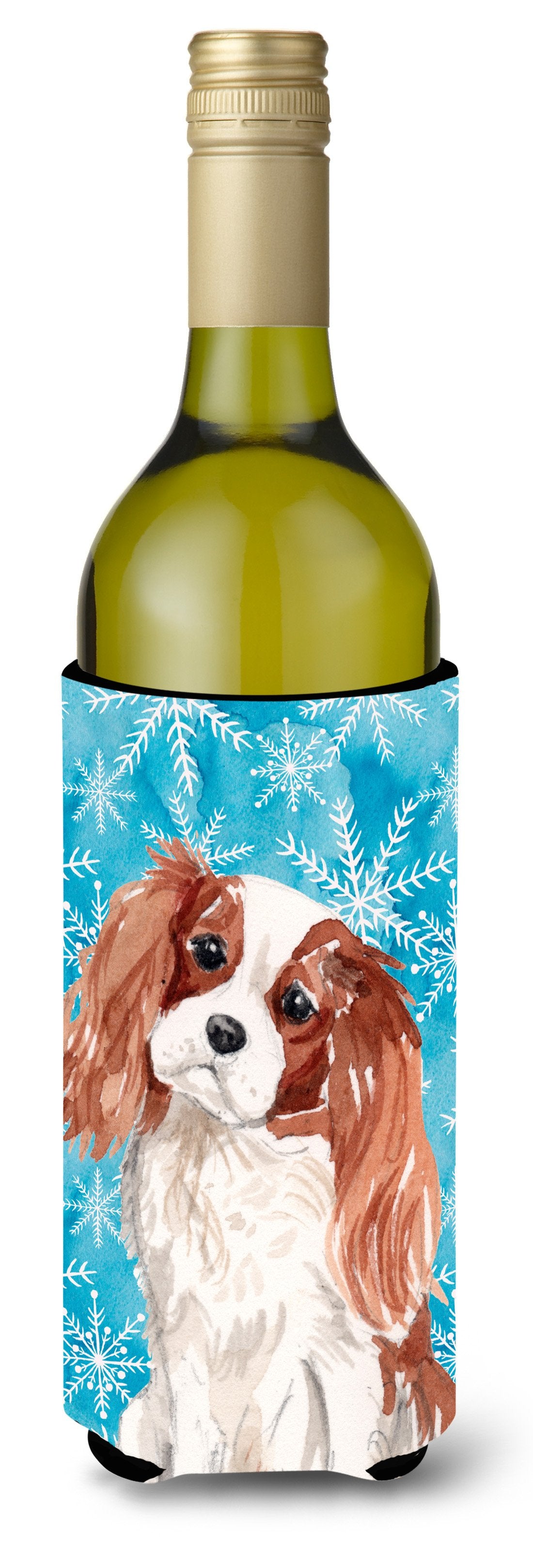 Blenheim Cavalier Spaniel Winter Wine Bottle Beverge Insulator Hugger BB9428LITERK by Caroline&#39;s Treasures