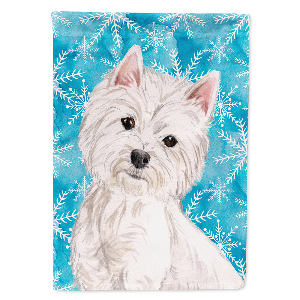 Westie Winter Flag Canvas House Size BB9429CHF