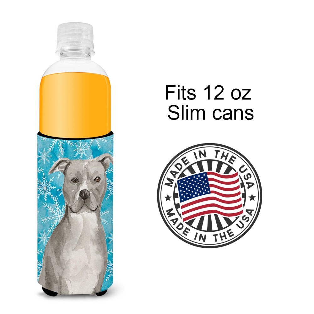 Staffordshire Bull Terrier Winter  Ultra Hugger for slim cans BB9430MUK