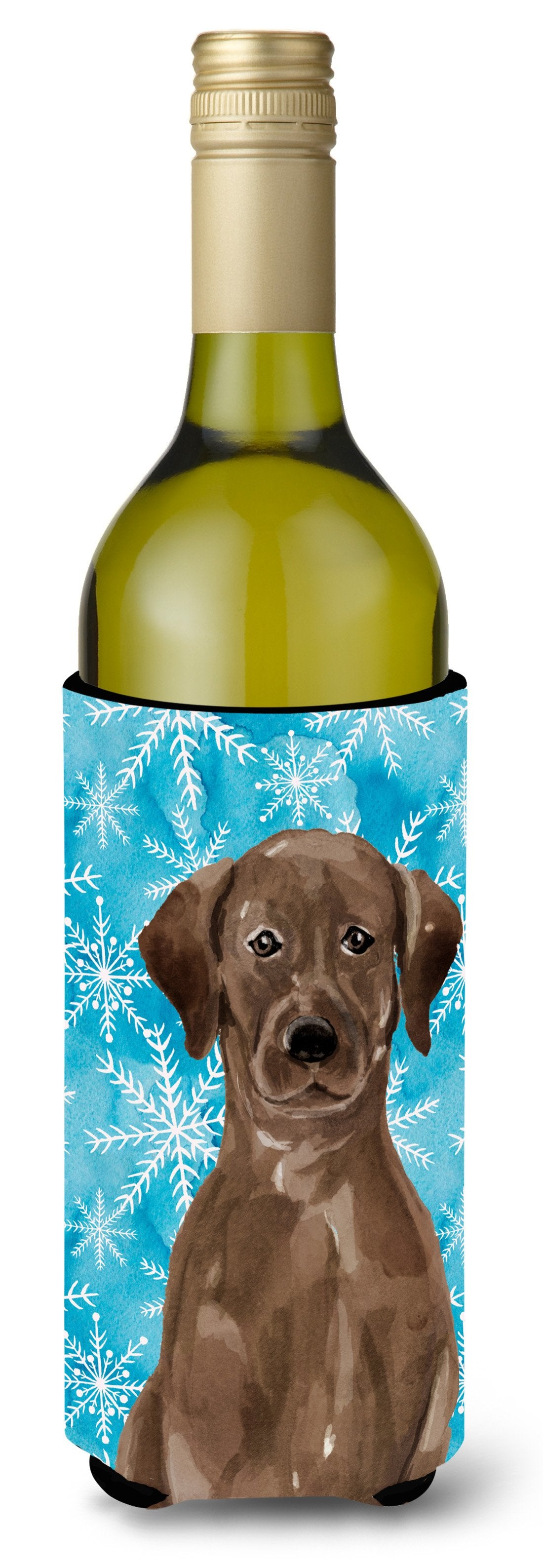 Chocolate Labrador Winter Wine Bottle Beverge Insulator Hugger BB9435LITERK by Caroline&#39;s Treasures