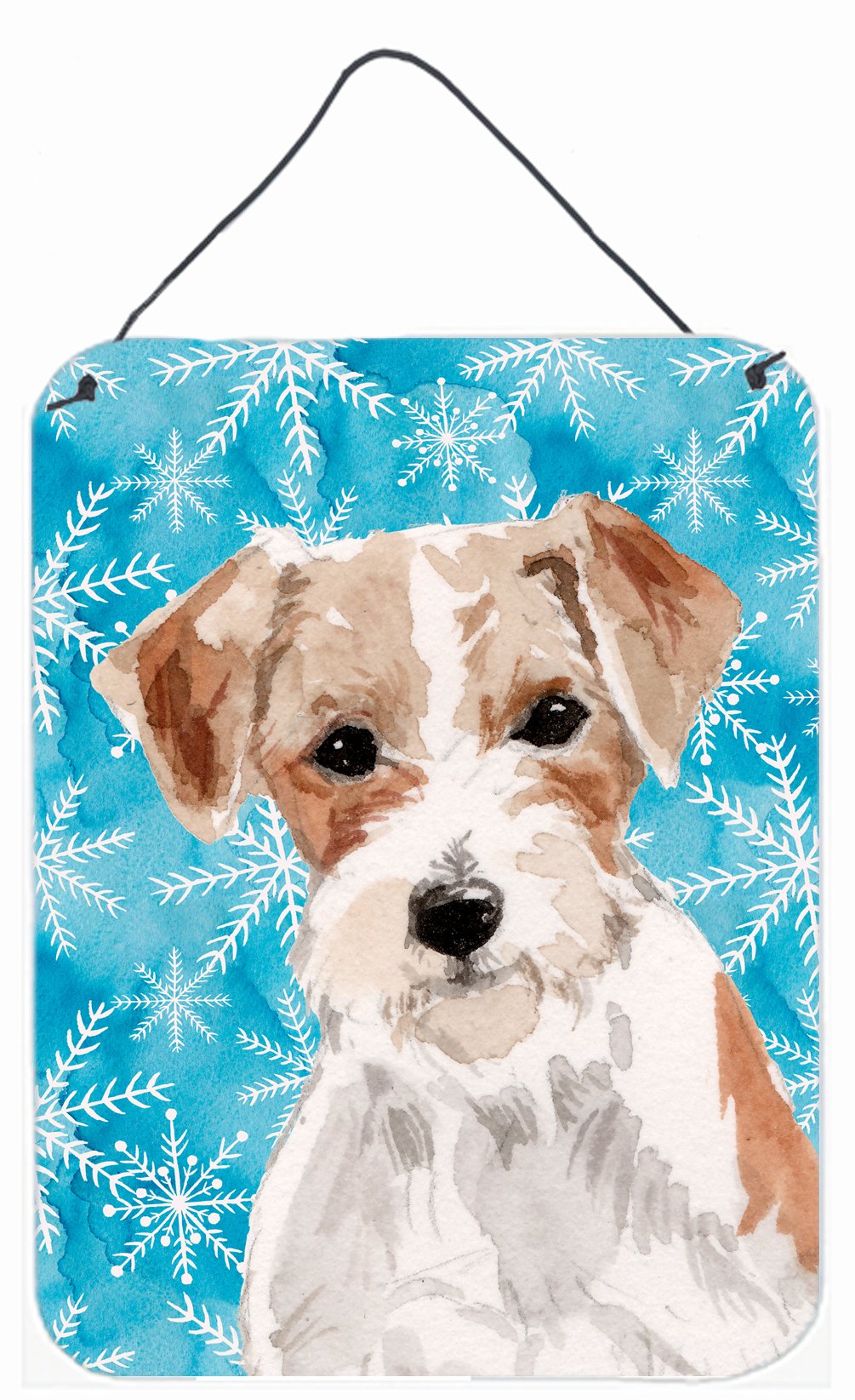 Wire Hair Jack Russell Winter Wall or Door Hanging Prints BB9438DS1216 by Caroline's Treasures
