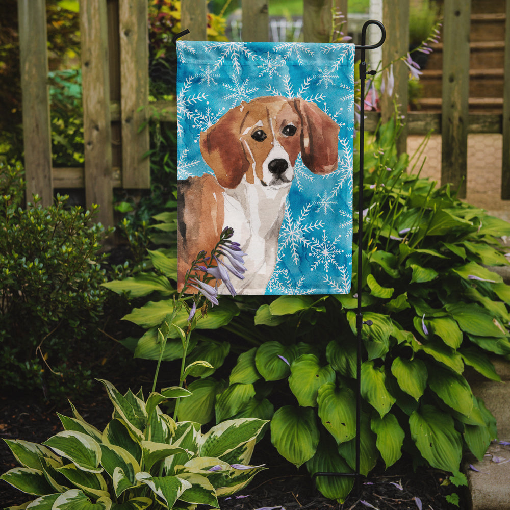 Caroline's Treasures Beagle Winter Garden Flag - Outdoor Decorative Yard Flag BB9439GF
