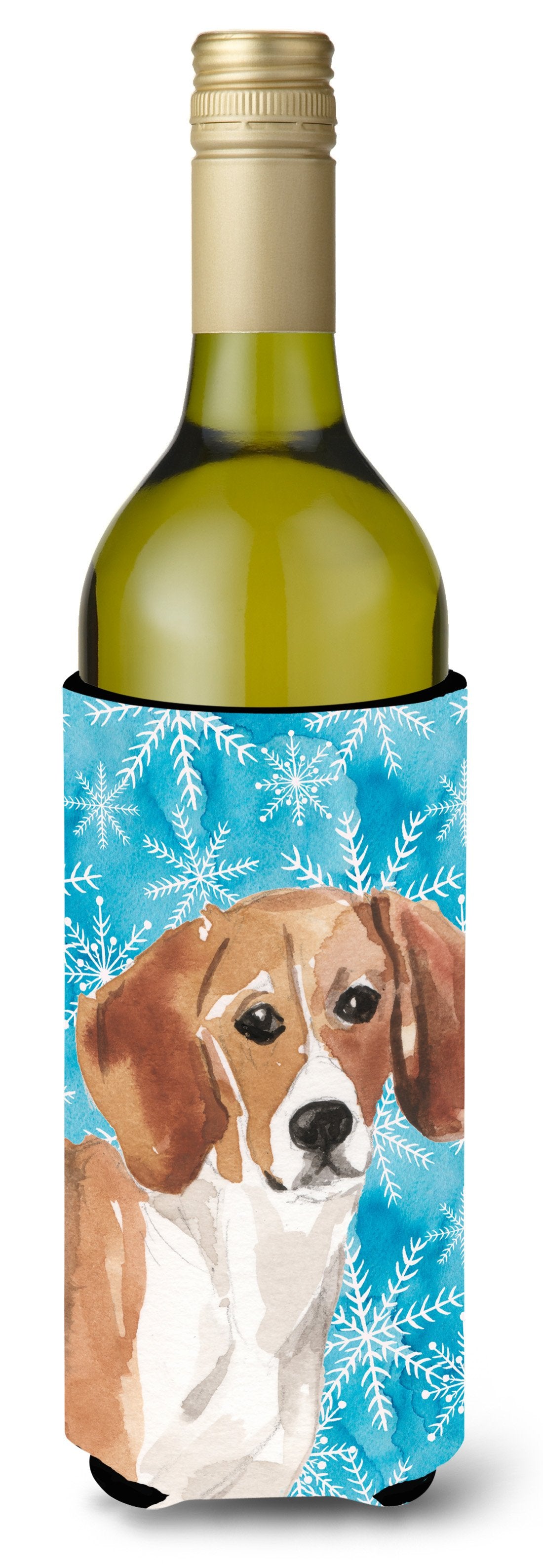 Beagle Winter Wine Bottle Beverge Insulator Hugger BB9439LITERK by Caroline&#39;s Treasures