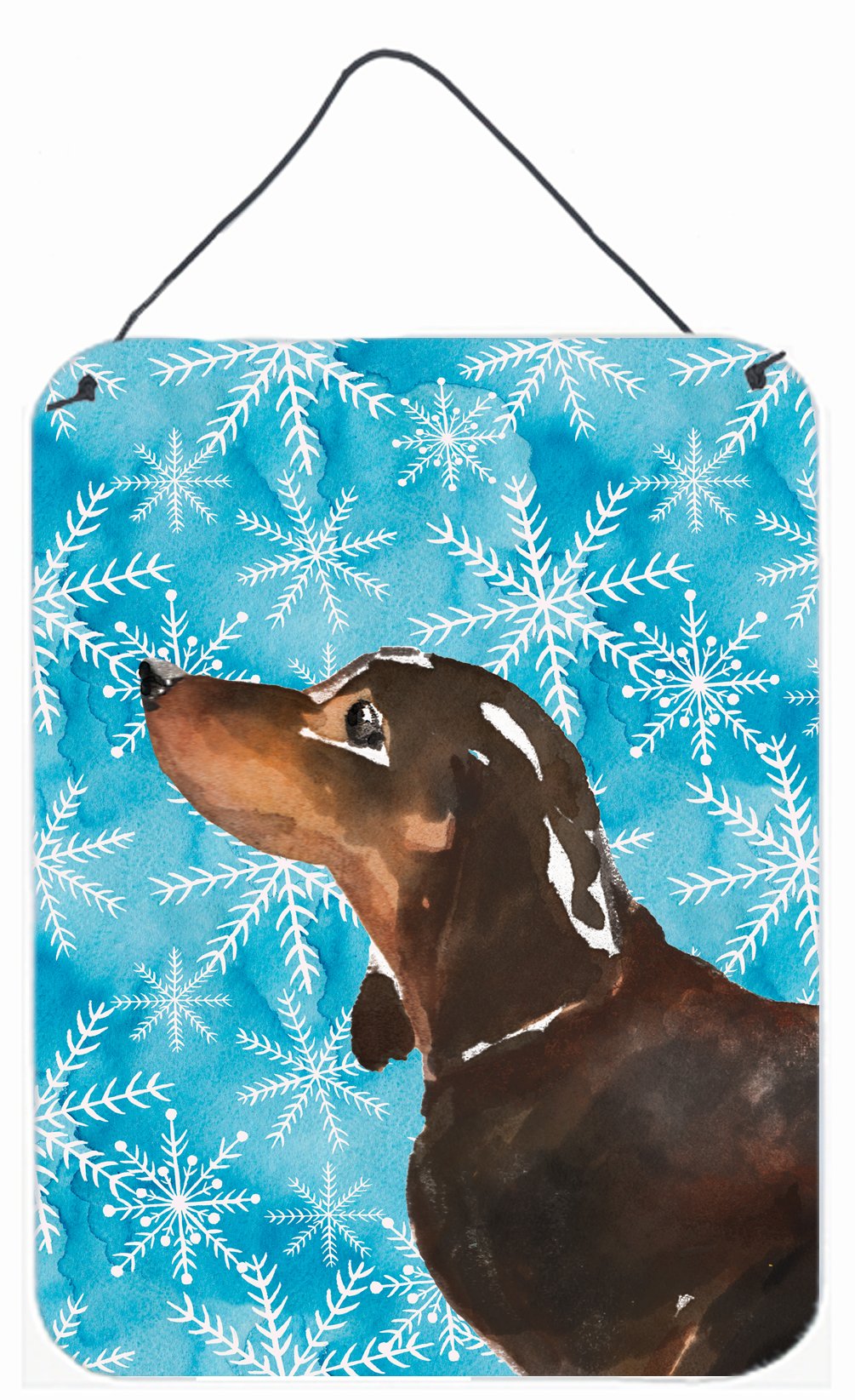 Black and Tan Dachshund Winter Wall or Door Hanging Prints BB9440DS1216 by Caroline's Treasures