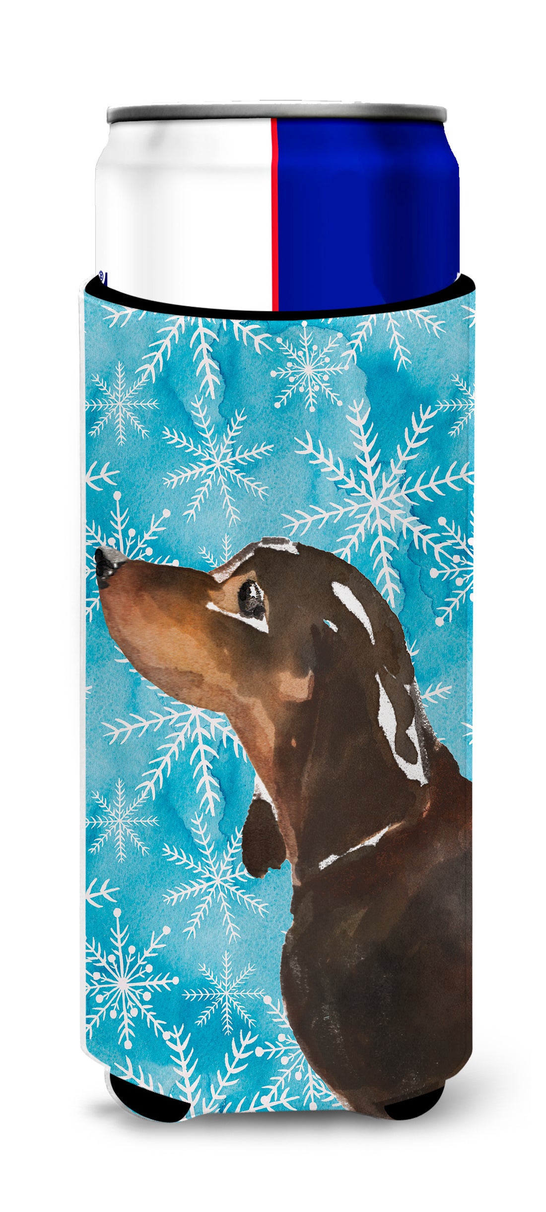 Black and Tan Dachshund Winter  Ultra Hugger for slim cans BB9440MUK