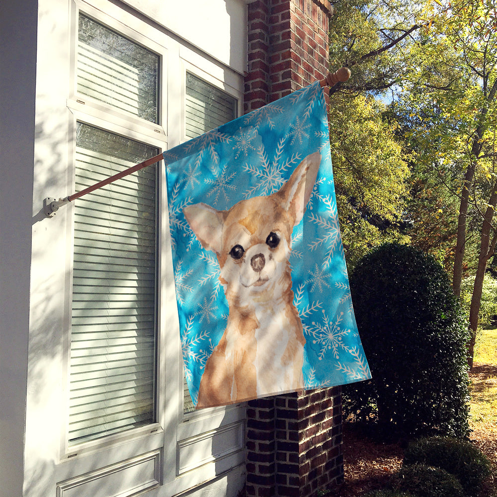 Chihuahua Winter Flag Toile Maison Taille BB9446CHF