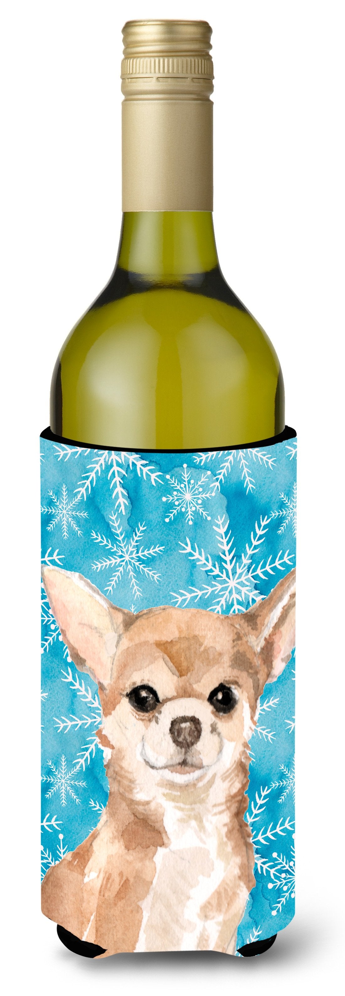 Chihuahua Winter Wine Bottle Beverge Insulator Hugger BB9446LITERK by Caroline&#39;s Treasures