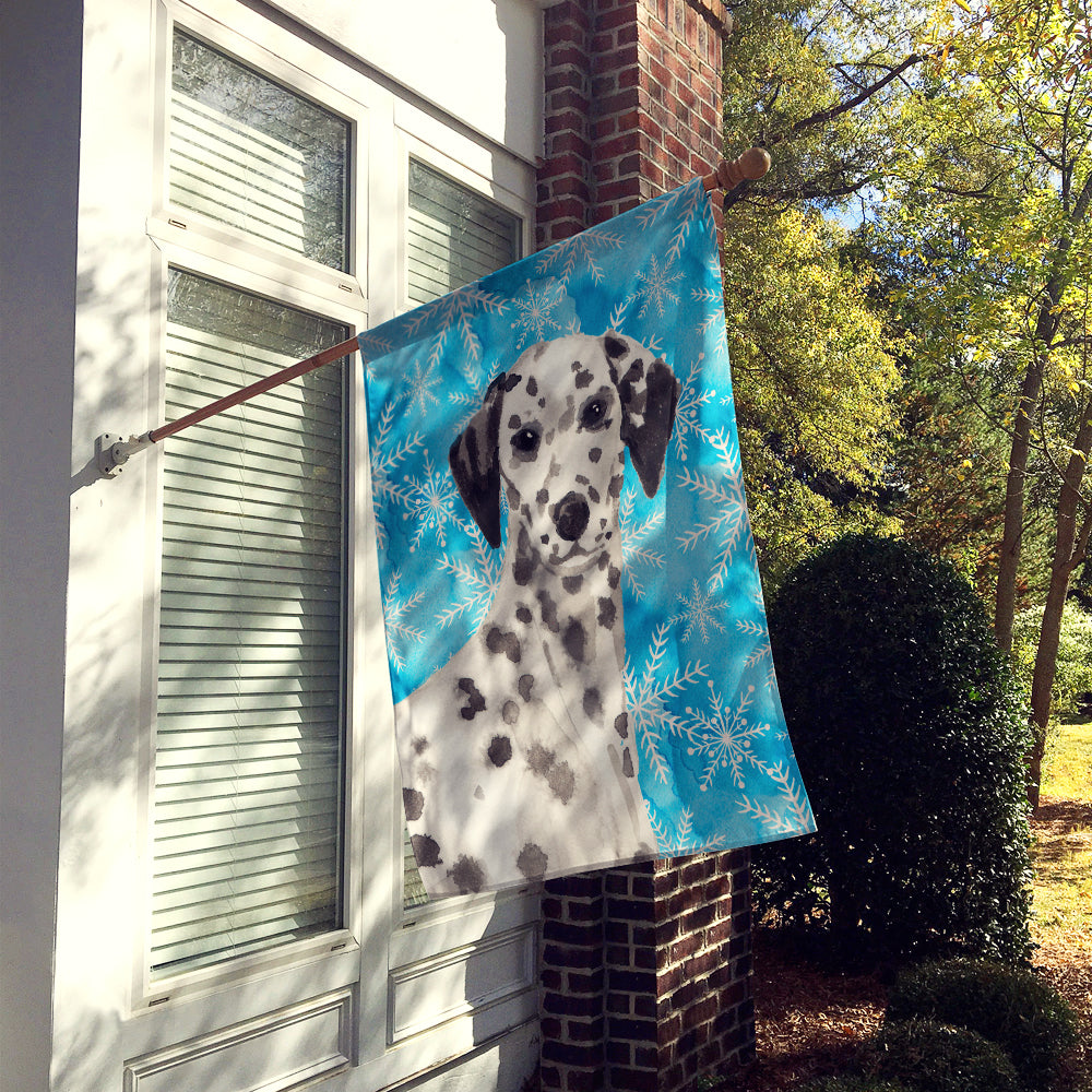 Dalmatian Winter Flag Canvas House Size BB9450CHF  the-store.com.