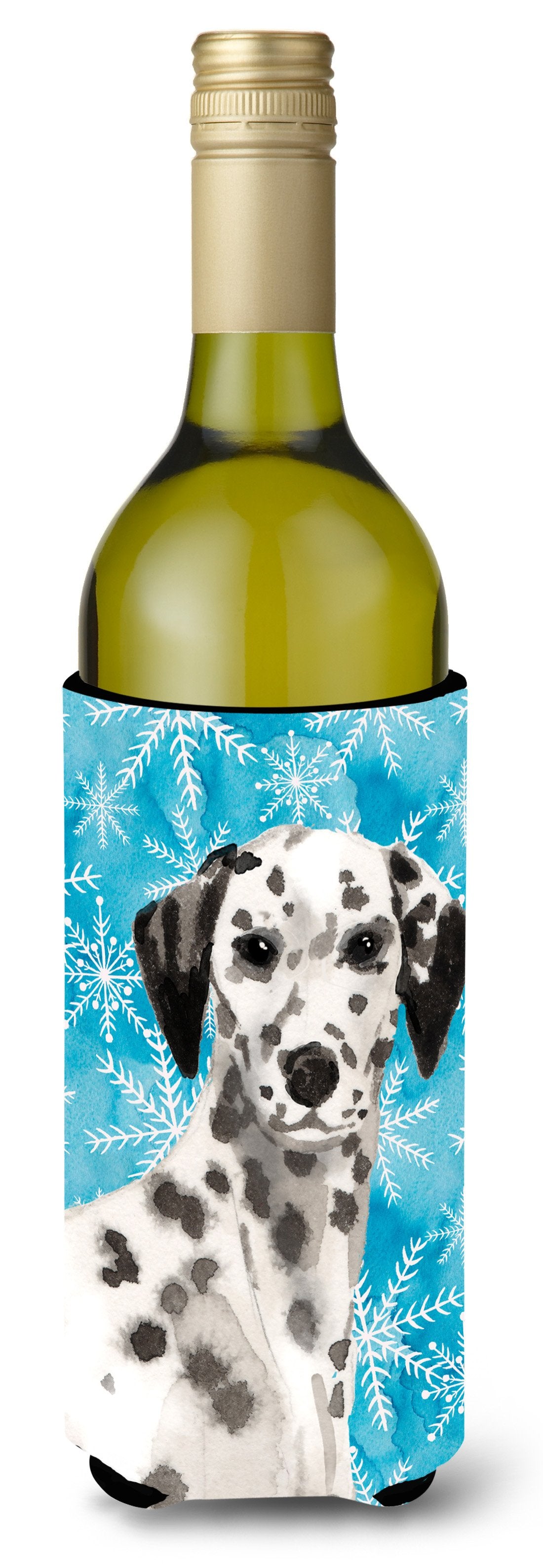 Dalmatian Winter Wine Bottle Beverge Insulator Hugger BB9450LITERK by Caroline&#39;s Treasures