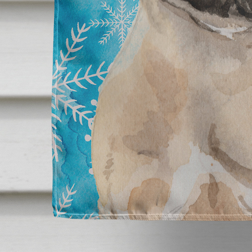 Fawn French Bulldog Winter Flag Canvas House Size BB9452CHF  the-store.com.