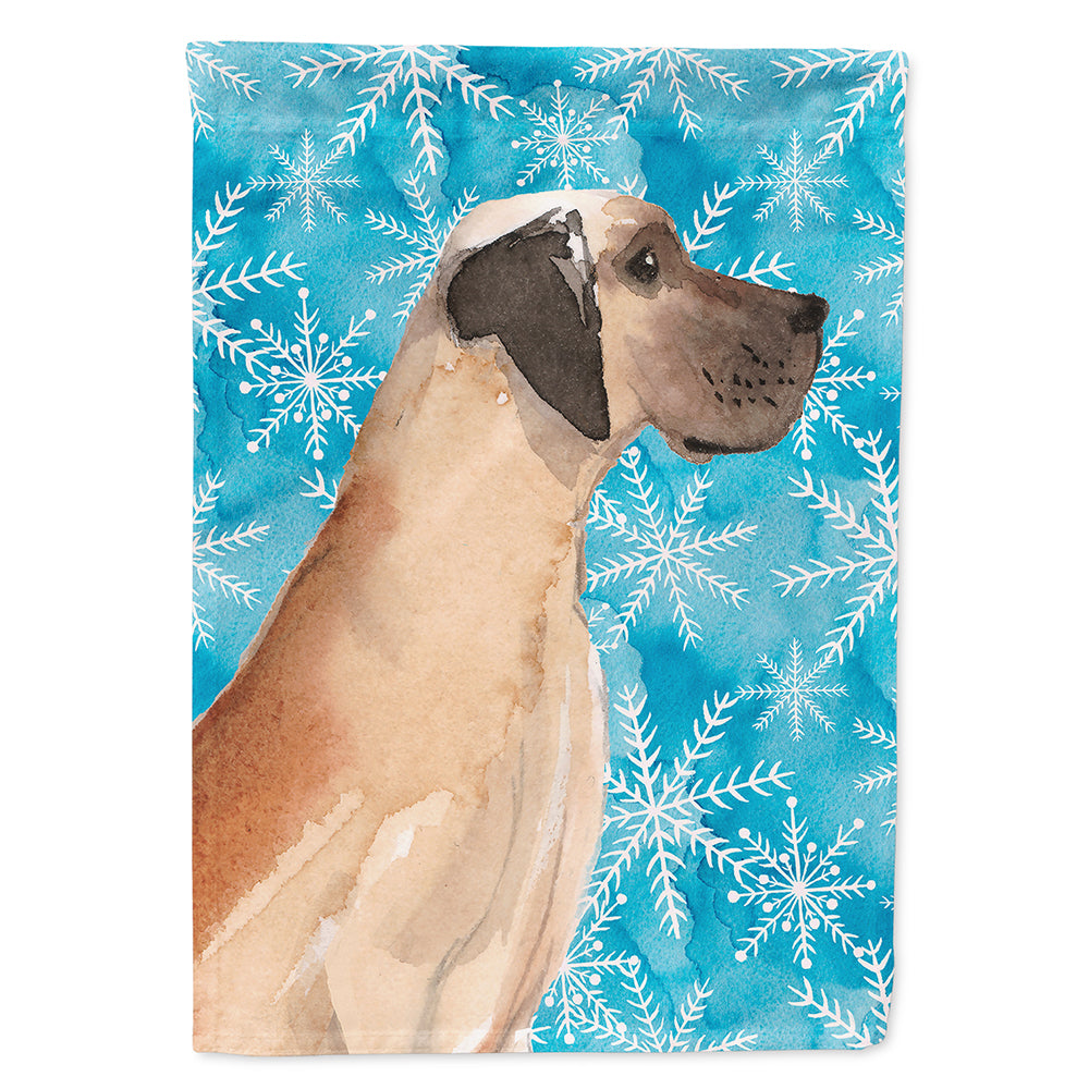 Fawn Natural Great Dane Winter Flag Canvas House Size BB9454CHF