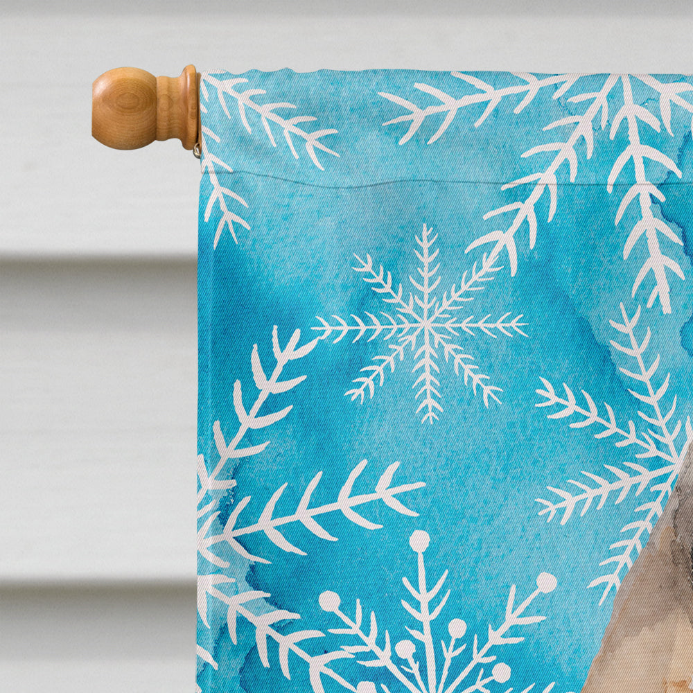 Fawn Natural Great Dane Winter Flag Canvas House Size BB9454CHF