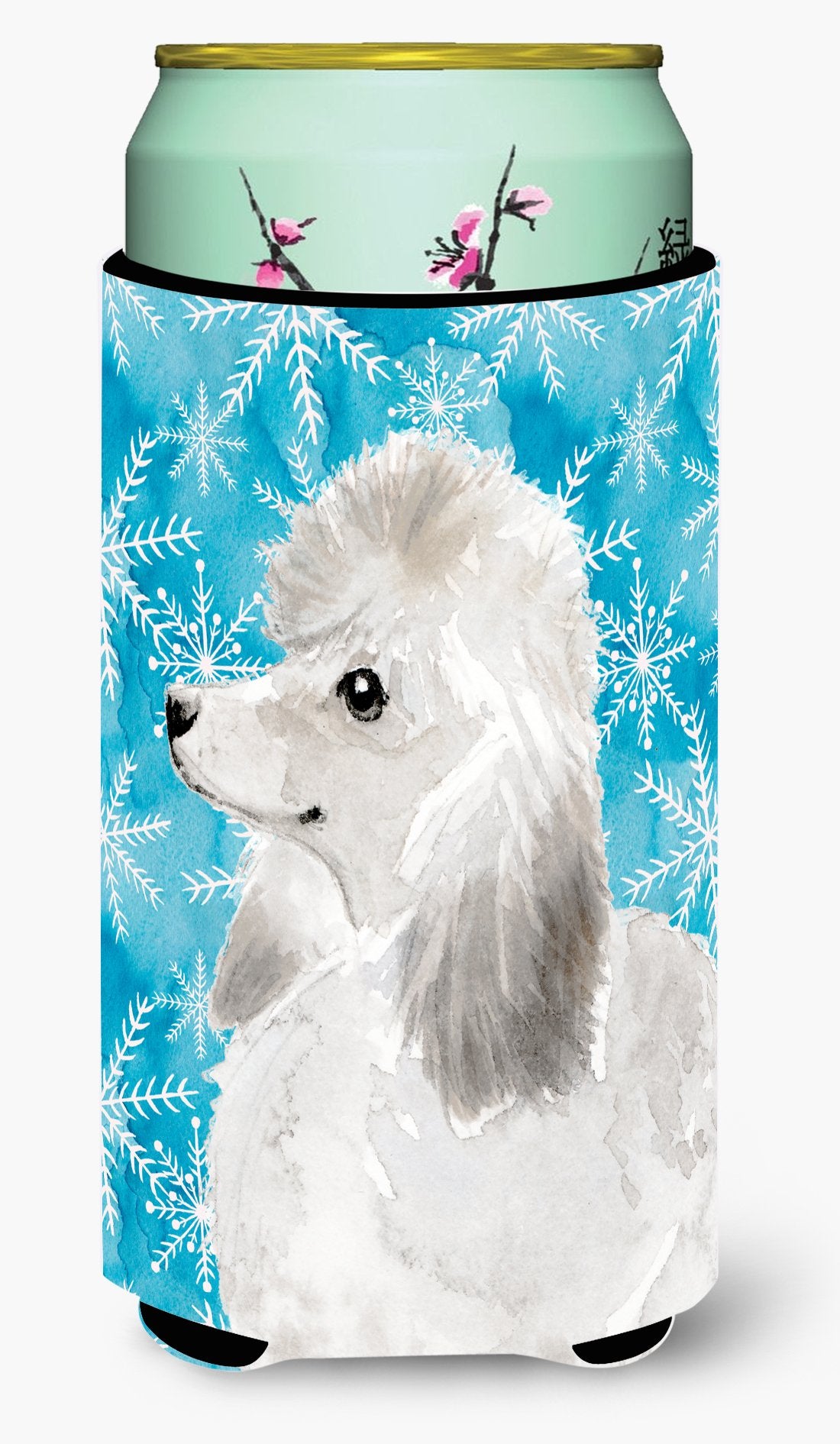 White Standard Poodle Winter Tall Boy Beverage Insulator Hugger BB9456TBC by Caroline&#39;s Treasures