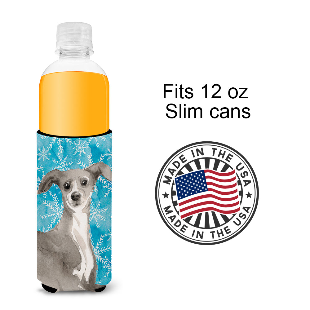 Italian Greyhound Winter Michelob Ultra Hugger pour canettes minces BB9457MUK
