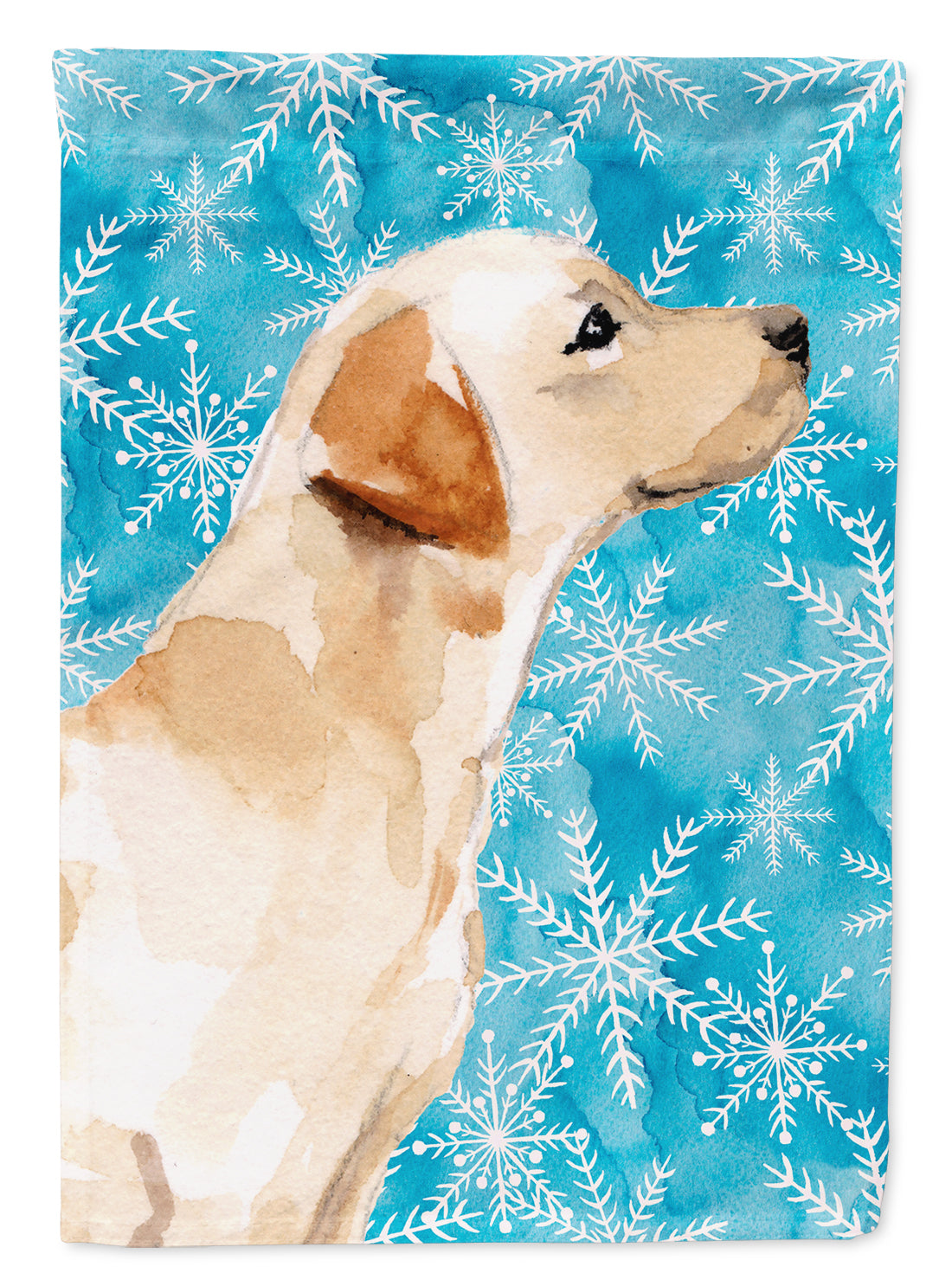 Yellow Labrador #2 Winter Flag Canvas House Size BB9458CHF  the-store.com.