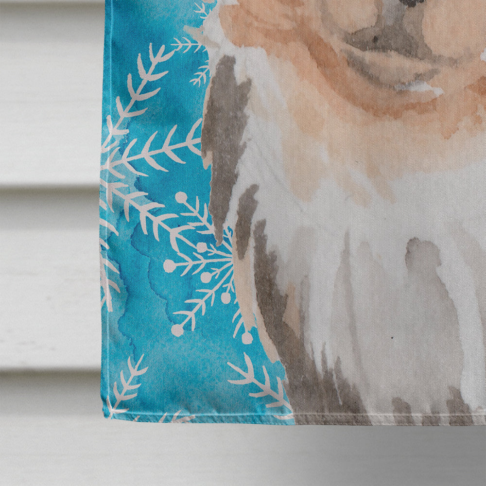 Long Haired Chihuahua Winter Flag Canvas House Size BB9459CHF  the-store.com.