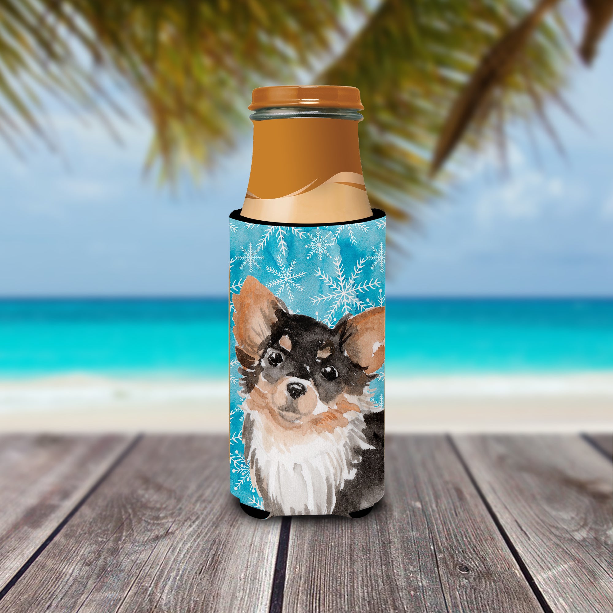 Long Haired Chihuahua Winter  Ultra Hugger for slim cans BB9459MUK  the-store.com.