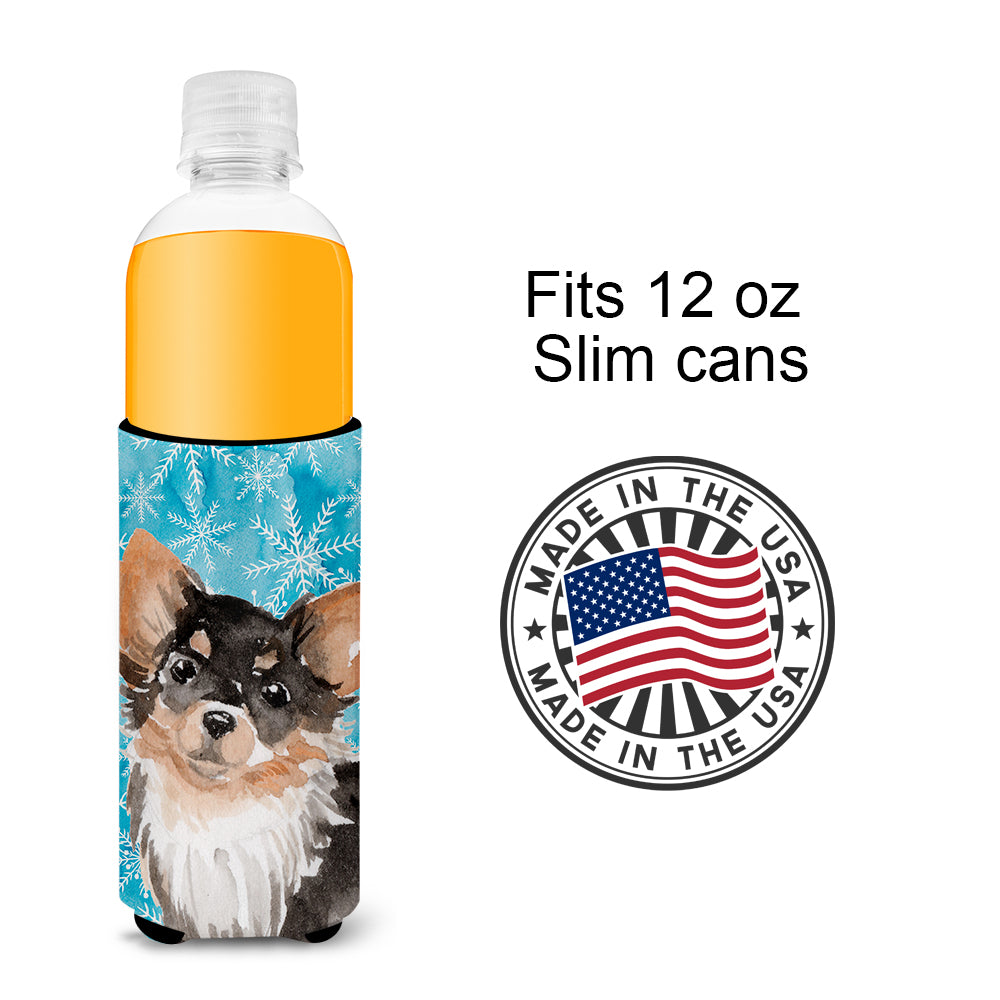 Long Haired Chihuahua Winter  Ultra Hugger for slim cans BB9459MUK  the-store.com.