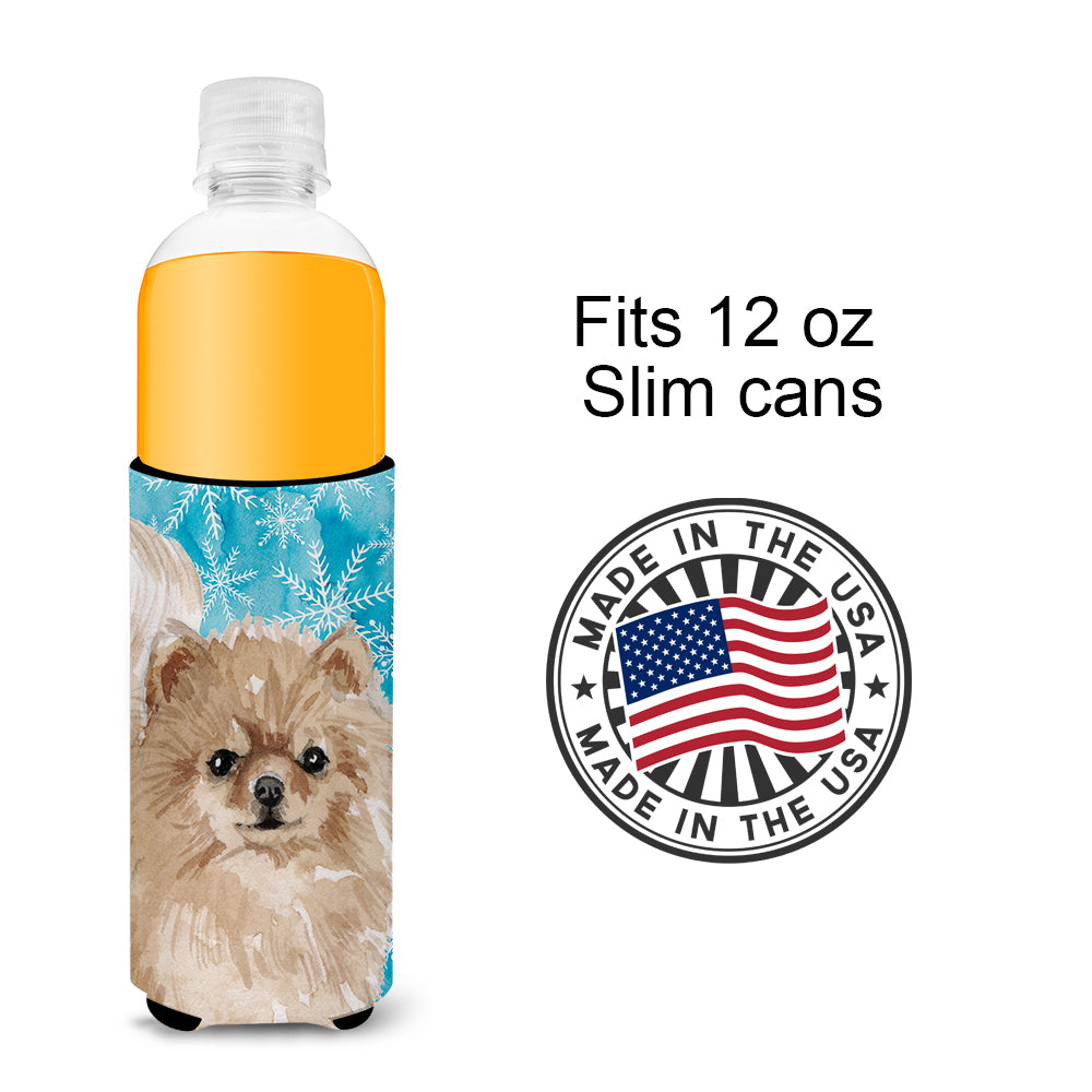 Pomeranian Winter  Ultra Hugger for slim cans BB9460MUK  the-store.com.
