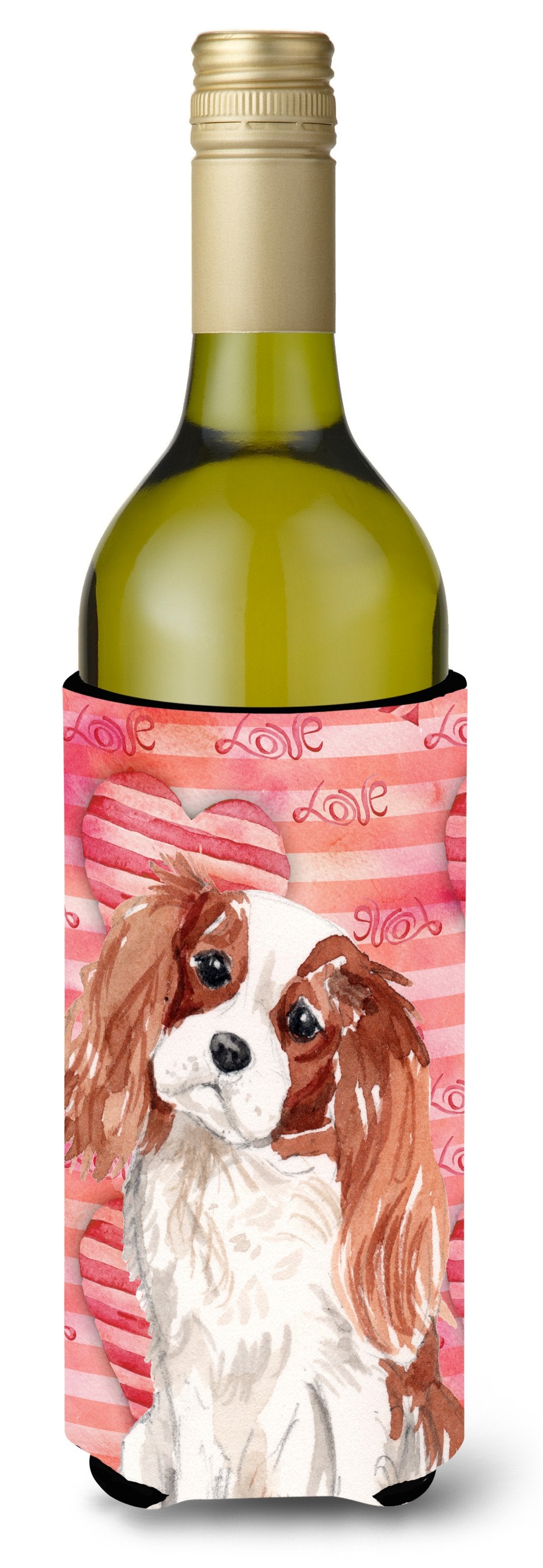 Blenheim Cavalier Spaniel Love Wine Bottle Beverge Insulator Hugger BB9463LITERK by Caroline&#39;s Treasures