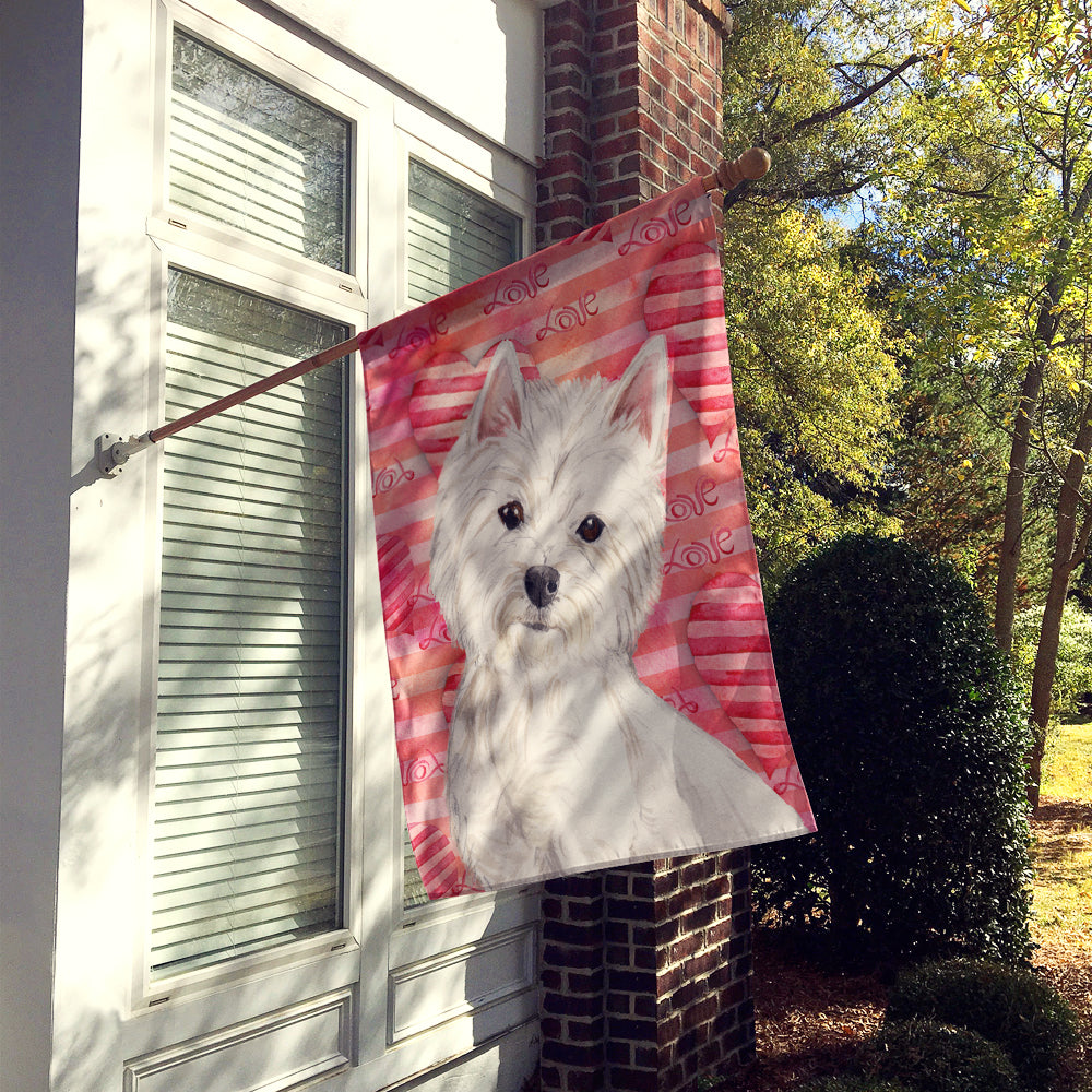 Westie Love Flag Canvas House Size BB9464CHF  the-store.com.