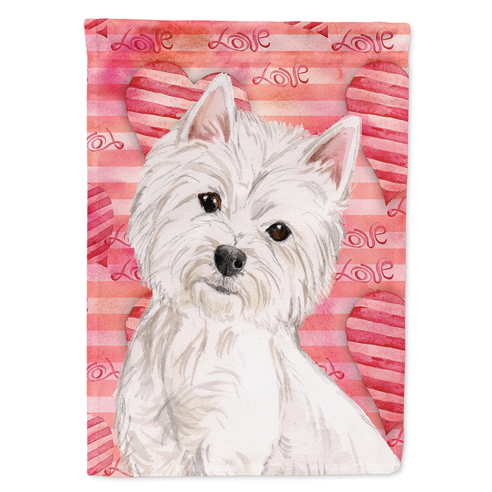 Westie Love Flag Canvas House Size BB9464CHF