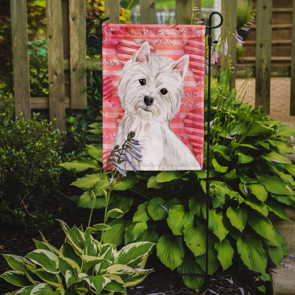 Caroline's Treasures Westie Love Garden Flag - Outdoor Decorative Yard Flag BB9464GF