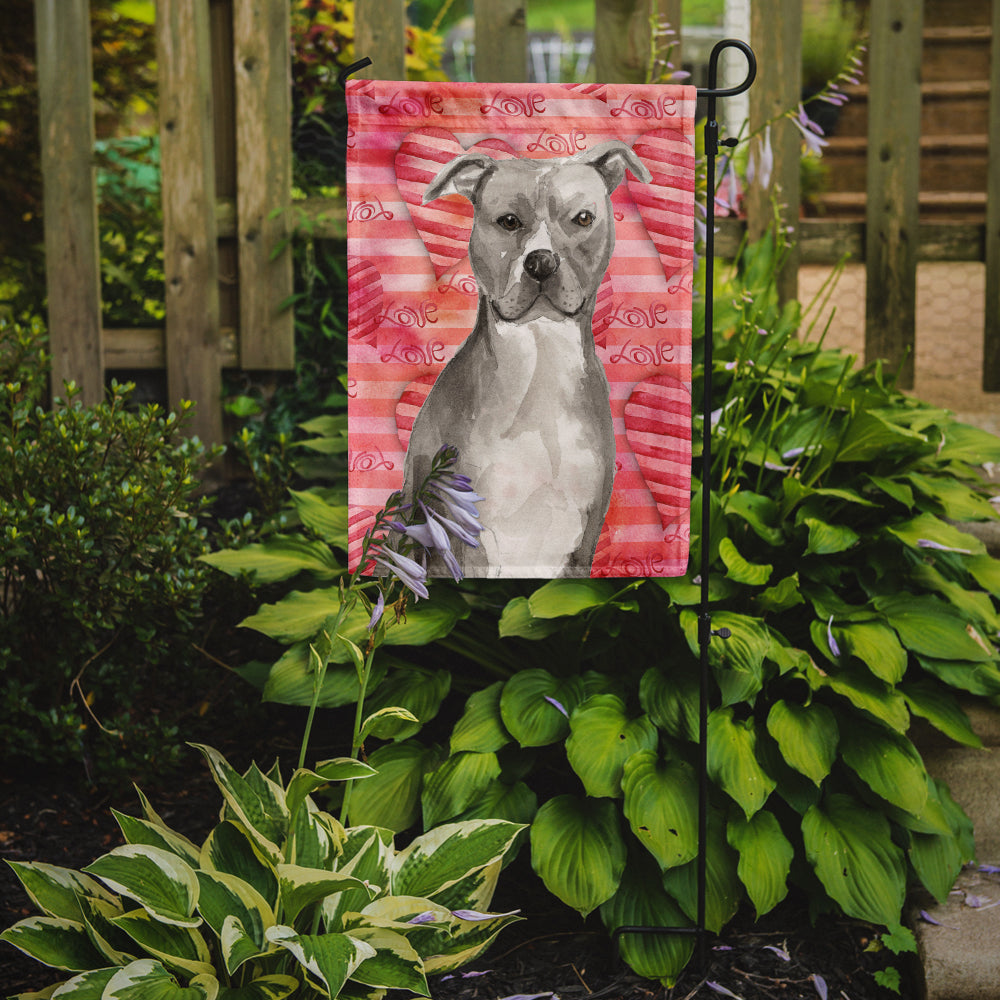 Staffordshire Bull Terrier Love Flag Garden Size BB9465GF