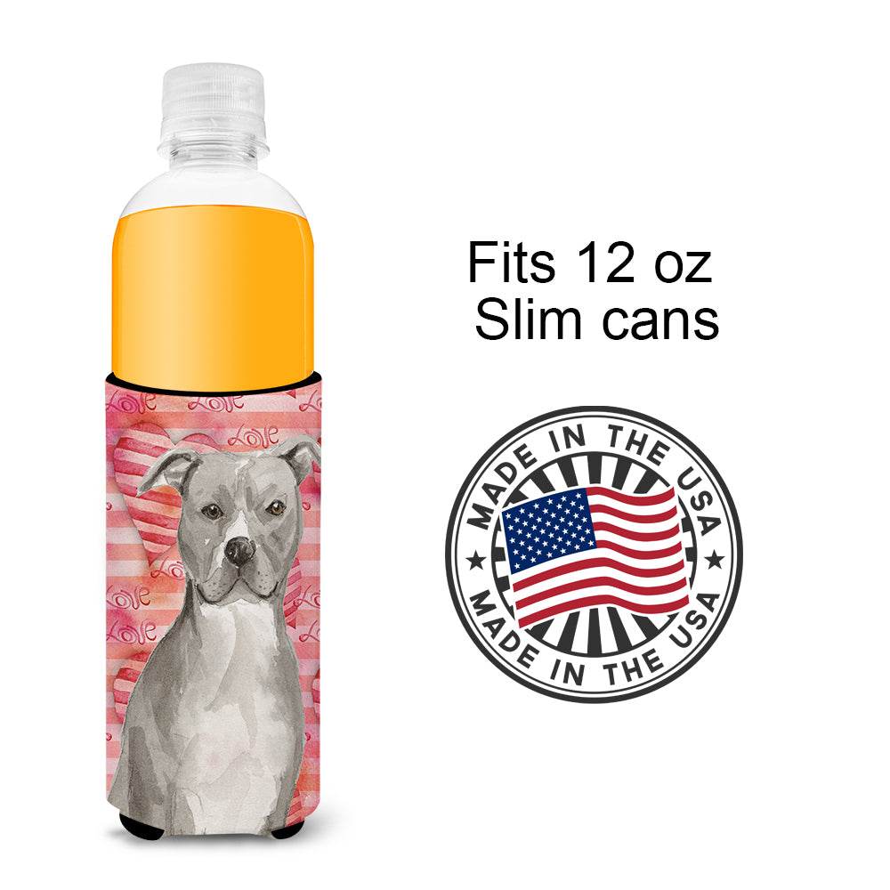 Staffordshire Bull Terrier Love  Ultra Hugger for slim cans BB9465MUK