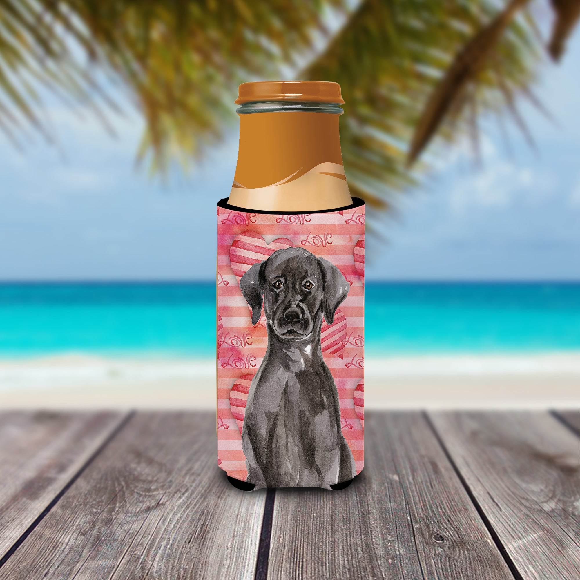Black Labrador Love  Ultra Hugger for slim cans BB9468MUK  the-store.com.