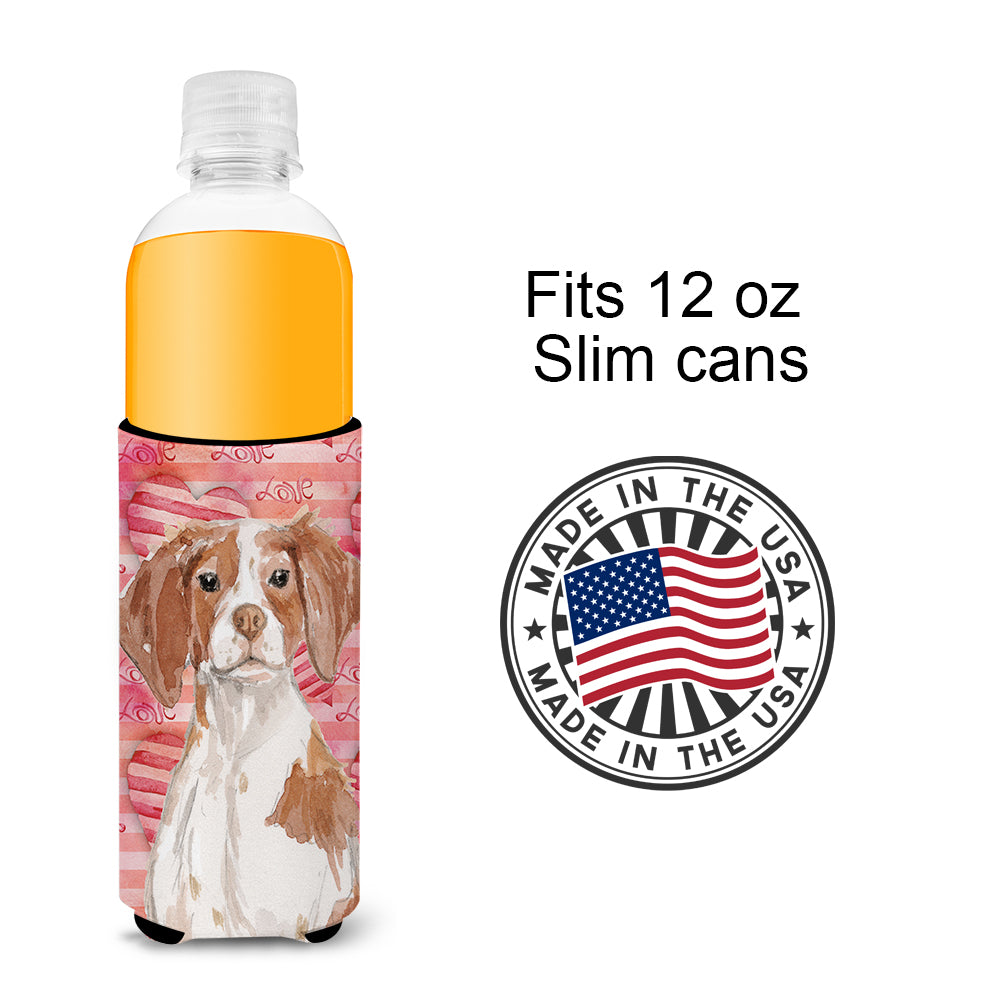 Brittany Spaniel Love  Ultra Hugger for slim cans BB9469MUK  the-store.com.