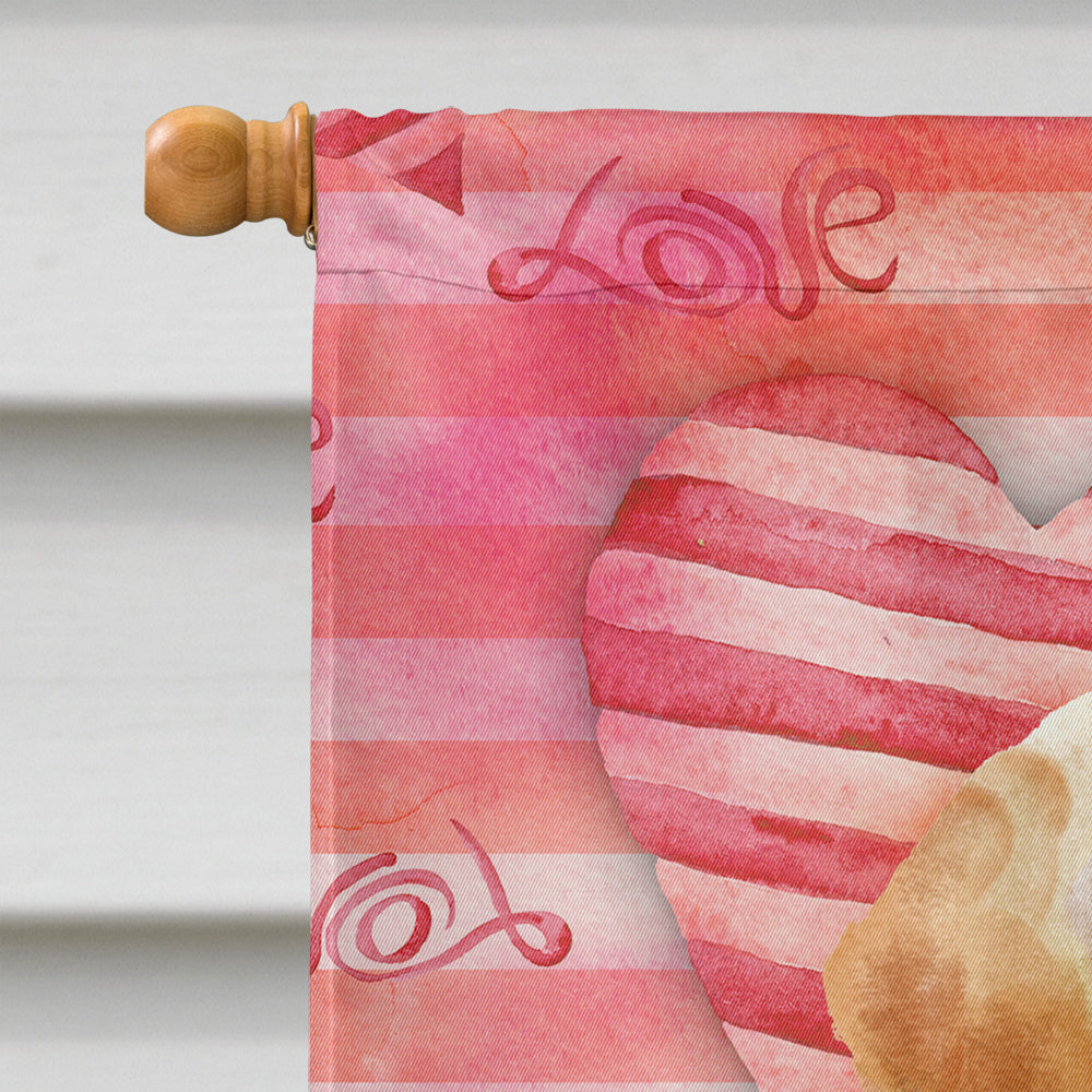 Yellow Labrador Love Flag Canvas House Size BB9471CHF  the-store.com.