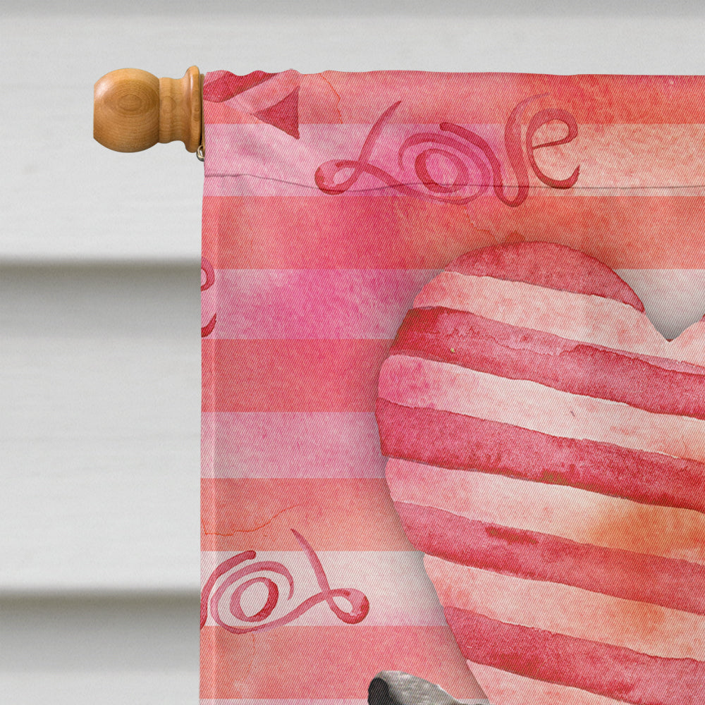 Black and Tan Dachshund Love Flag Canvas House Size BB9475CHF  the-store.com.