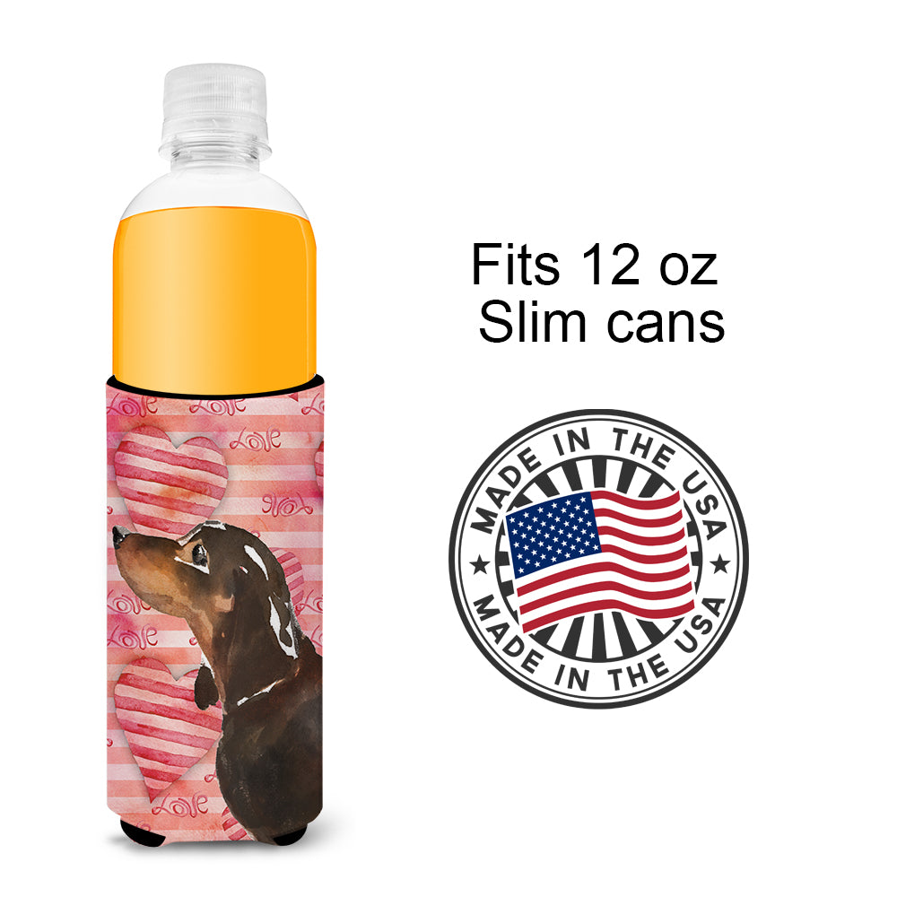 Black and Tan Dachshund Love  Ultra Hugger for slim cans BB9475MUK